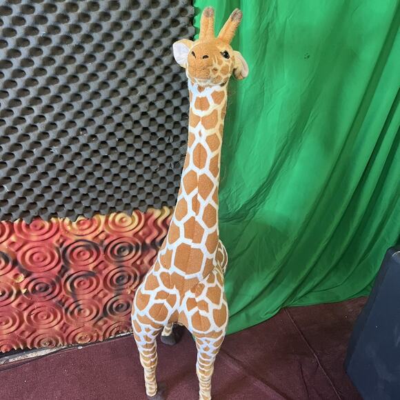 Linzy Giraffe 4 Foot Giant Stuffed Animal Plush Giraffe 4’ Plushie Brown - Picture 2 of 5